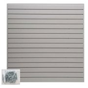 Jifram Extrusions Jifram Extrusions 05000147 Easy Living Easy Wall 4 ft. X 4 ft. or 8 ft. X 2 ft. Add Your Own Accessories Light Gray Slatwall Kit 1000021